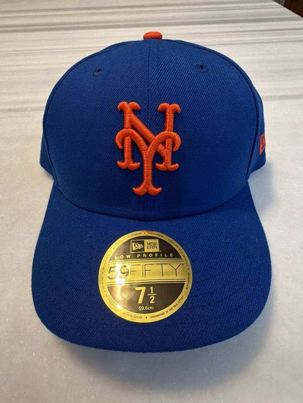New Era New York Mets Low Profile 59FIFTY Fitted Hat Size 7 1/2 Blue